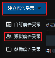 圖／FB 類似廣告受眾設定教學－建立廣告受眾－類似廣告受眾