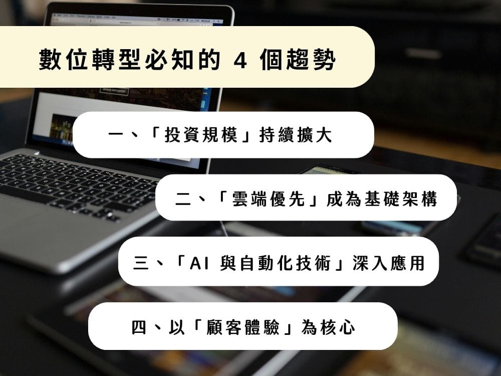 數位轉型必知的 4 個趨勢
